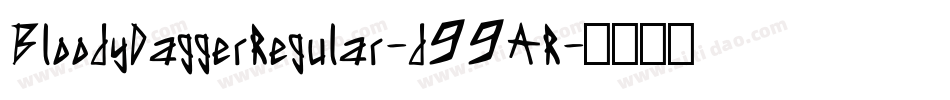 BloodyDaggerRegular-d99AR字体转换