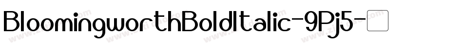 BloomingworthBoldItalic-9Pj5字体转换