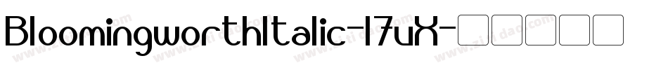 BloomingworthItalic-l7vX字体转换