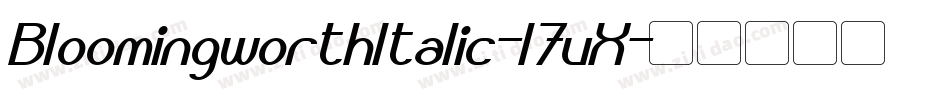 BloomingworthItalic-l7vX字体转换