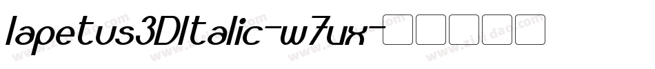 Iapetus3DItalic-w7vx字体转换