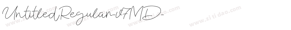 UntitledRegular-v7MD字体转换