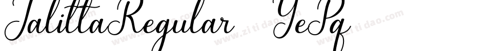JalittaRegular-6YePq字体转换