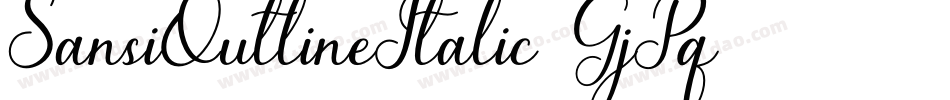 SansiOutlineItalic-GjPq字体转换