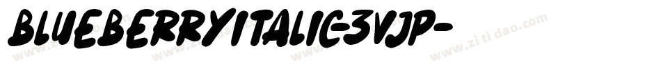 BlueberryItalic-3Vjp字体转换