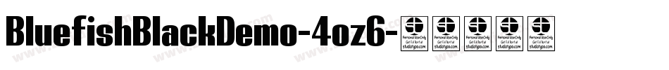 BluefishBlackDemo-4oz6字体转换