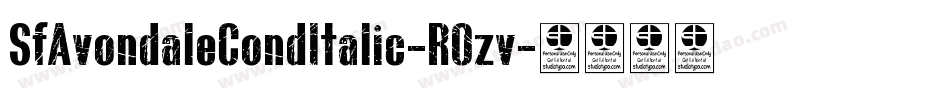 SfAvondaleCondItalic-R0zv字体转换