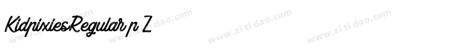 KidpixiesRegular-p0Z1字体转换