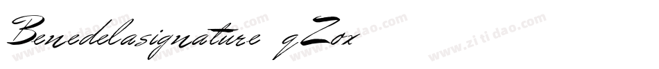 Benedelasignature-qZox2字体转换