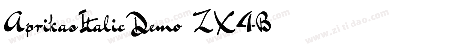 AprikasItalicDemo-ZX4B字体转换