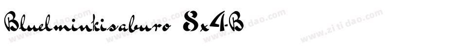 Bluelminkisaburo-8x4B字体转换