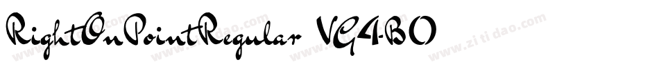 RightOnPointRegular-VG4B0字体转换