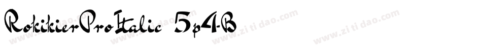 RokikierProItalic-5p4B字体转换