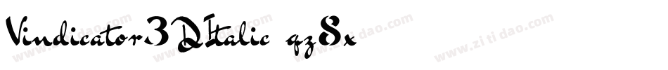 Vindicator3DItalic-qz8x字体转换