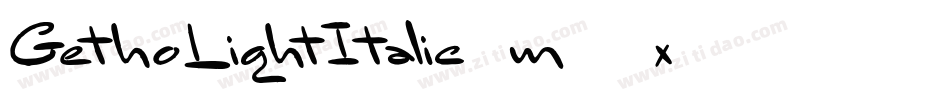 GethoLightItalic-m79x字体转换