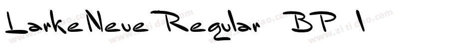 LarkeNeueRegular-BP0l字体转换