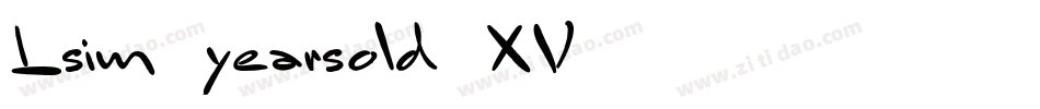 Lsim5yearsold-XV79字体转换