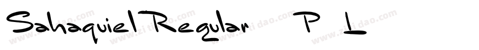 SahaquielRegular-9P0L字体转换