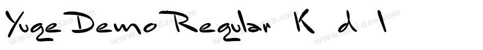 YugeDemoRegular-K7d0l字体转换