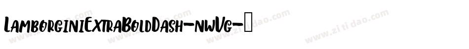 LamborginiExtraBoldDash-nwVg字体转换