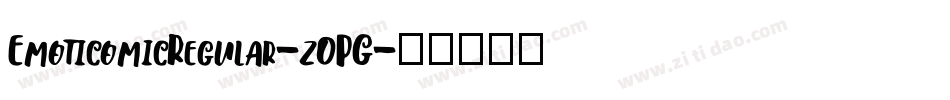 EmoticomicRegular-z0PG字体转换