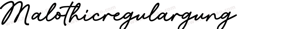 Malothicregulargung字体转换