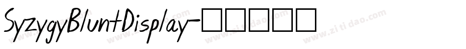 SyzygyBluntDisplay字体转换