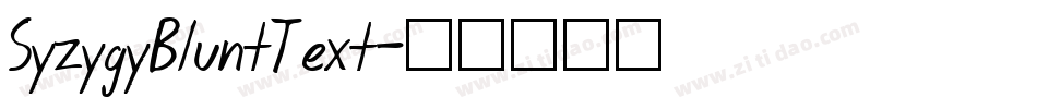 SyzygyBluntText字体转换