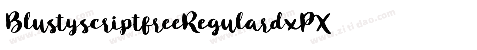 BlustyscriptfreeRegular-d9xPX字体转换