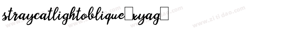 StrayCatLightOblique-XYag字体转换