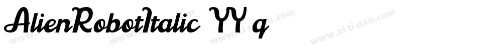 AlienRobotItalic-YY3q字体转换
