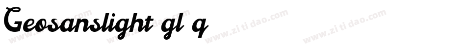 Geosanslight-gl3q字体转换