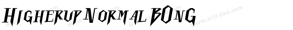HigherupNormal-B0nG字体转换