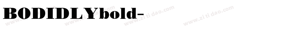 BODIDLYbold字体转换