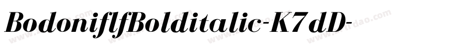 BodoniflfBolditalic-K7dD字体转换