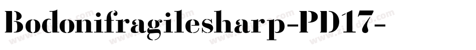 Bodonifragilesharp-PD17字体转换