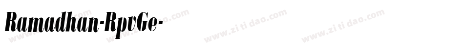 Ramadhan-RpvGe字体转换
