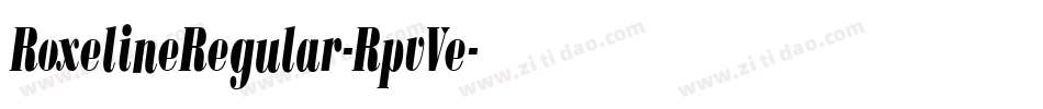RoxelineRegular-RpvVe字体转换