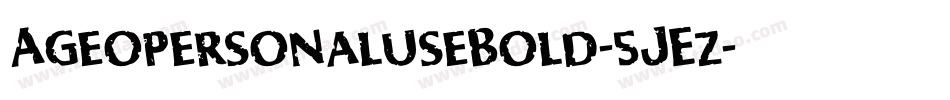 AgeopersonaluseBold-5JEz字体转换