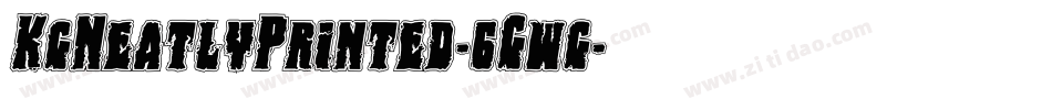KgNeatlyPrinted-6Gwg字体转换