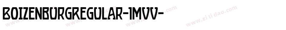 BoizenburgRegular-1mvv字体转换
