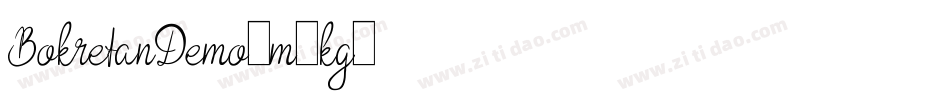 BokretanDemo-m7KG字体转换