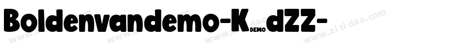 Boldenvandemo-K7dZZ字体转换
