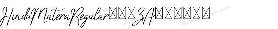 HinduMateraRegular-81ZA字体转换