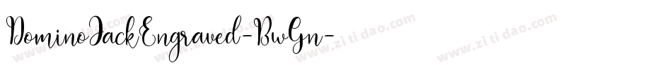 DominoJackEngraved-BwGn字体转换