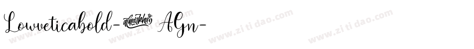 Lowveticabold-8AGn字体转换