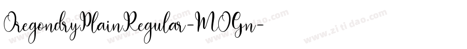 OregondryPlainRegular-MOGn字体转换