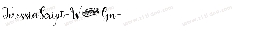 TeressiaScript-W6Gn字体转换