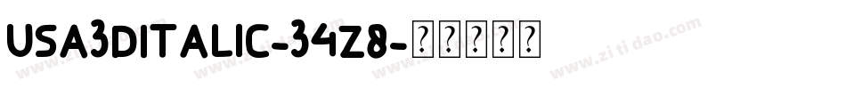 Usa3DItalic-34z8字体转换 Usa3DItalic-34z8字体转换