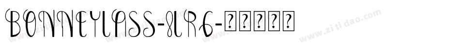 BonneyLass-8Lrg字体转换
